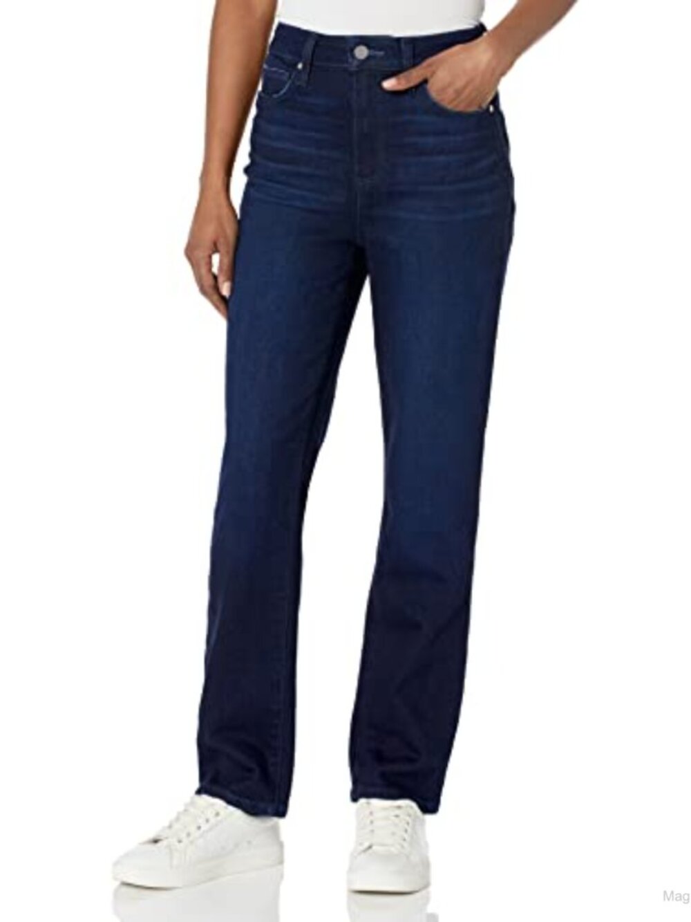 High Rise Straight Leg Ankle Jeans Cotton Blend Casual Outdoor
